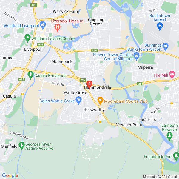 Web Design A1 Services location map: 7 Meehan Avenue, HAMMONDVILLE, NSW